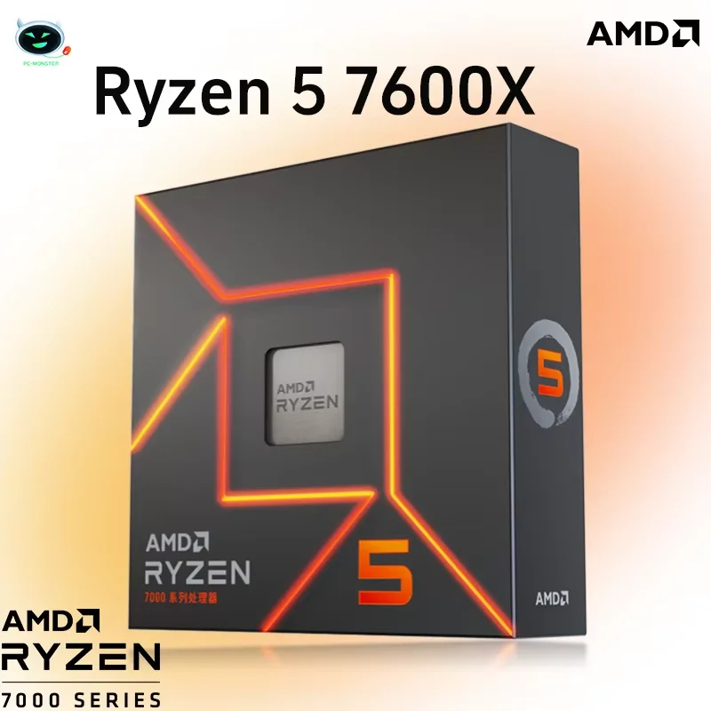 جديد AMD Ryzen 5 7600X R5 7600X 4.7 جيجا هرتز 6-Core 12-Thread PCIE 5.0 105W معالج وحدة المعالجة المركزية 5NM L3 = 32M 100- 000000593 ألعاب LGA AM5